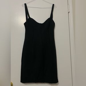 Low back black dress!